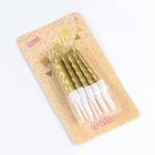 Свечи в торт «Спираль», 10 шт., средние, 5 см, золотой металлик - Фото 3