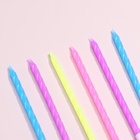 Свечи для торта «Неон», 10 см, 12 шт., разноцветные - Фото 4