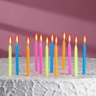 Свечи для торта "Неон", 12 шт, разноцветные, высокие, 10 см - фото 8382419