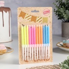 Свечи для торта «Неон», 10 см, 12 шт., разноцветные - Фото 6