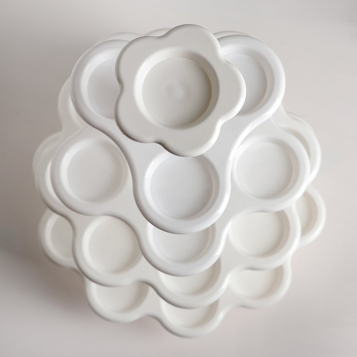 Подставка для пирожных «Каскад», 5 ярусов, цвет белый - фото 1886300591