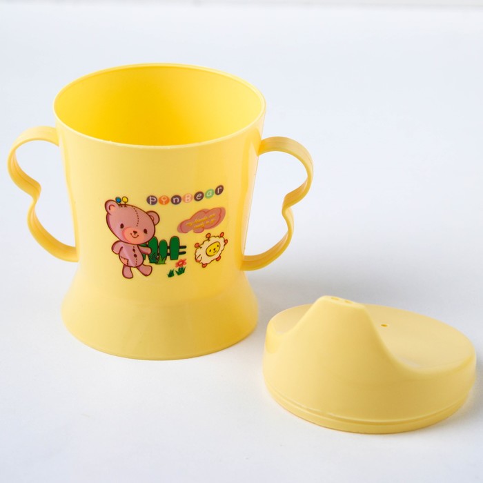 Набор детской посуды, 4 предмета: миска, ложка, вилка, поильник с твёрдым носиком 200 мл, цвета МИКС - фото 1906917918