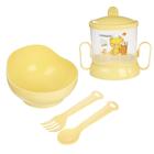 Набор детской посуды, 4 предмета: миска, ложка, вилка, поильник с твёрдым носиком 200 мл, цвета МИКС - фото 8547033
