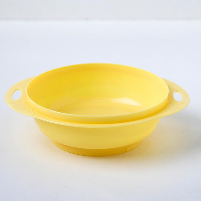 Набор детской посуды, 4 предмета: миска, ложка, вилка, поильник с твёрдым носиком 200 мл, цвета МИКС - фото 1887782963