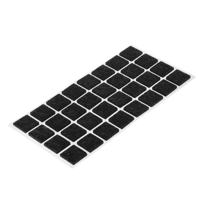 Накладка мебельная ТУНДРА, 19×19 мм, квадратная, черная, 32 шт.