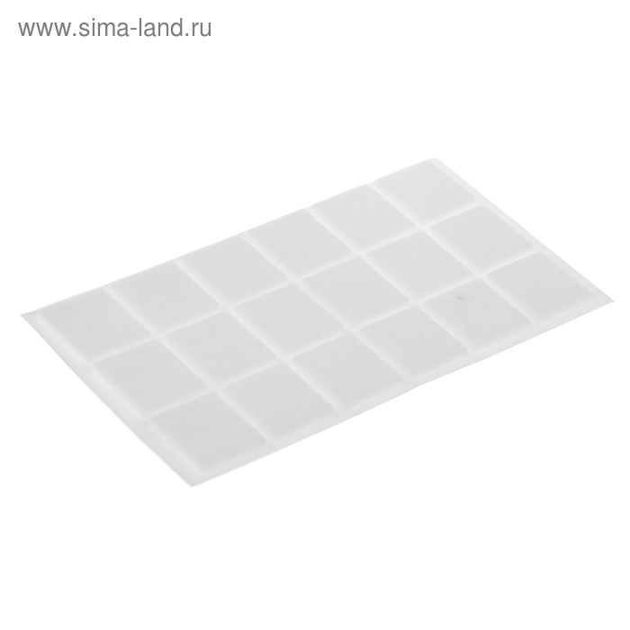 Накладка мебельная ТУНДРА, 25×25 мм, квадратная, белая, 18 шт. - Фото 1