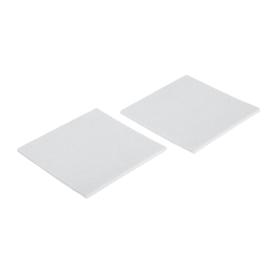 Накладка мебельная TUNDRA, 85 х 85 мм, квадратная, белая, 2 шт.