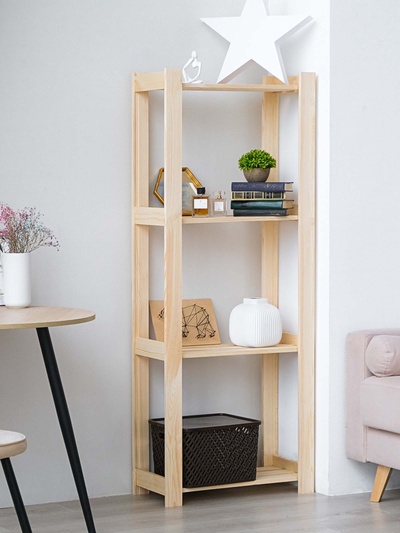 Стеллаж деревянный «Альфа», 4 полки, 159×64×28 см, хвоя, напольный, «Добропаровъ»