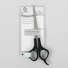 Ножницы парикмахерские с упором, лезвие — 6,5 см, цвет чёрный - фото 8382517