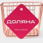 Корзинка для картофеля фри Доляна «Роял», крупная сетка, розовое золото, форма ручки МИКС - Фото 3