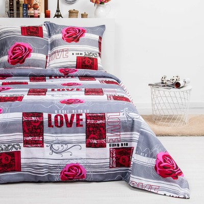 Постельное бельё дуэт, 147х205см 2шт, 200х220см, 70х70см 2шт, бязь 100г/м