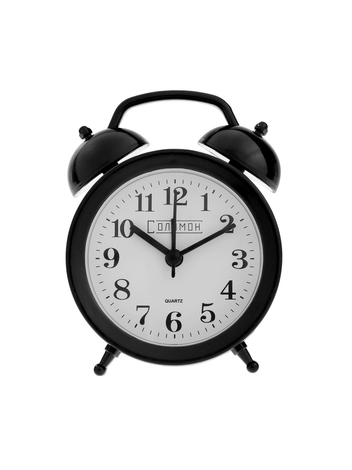 Часы - будильник настольные «Соломон», дискретный ход, 9.8×12 см, от батареек АА