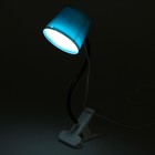 Лампа на прищепке 5xLED "Абажур" USB голубой 6,7x7,7x36 см - Фото 2