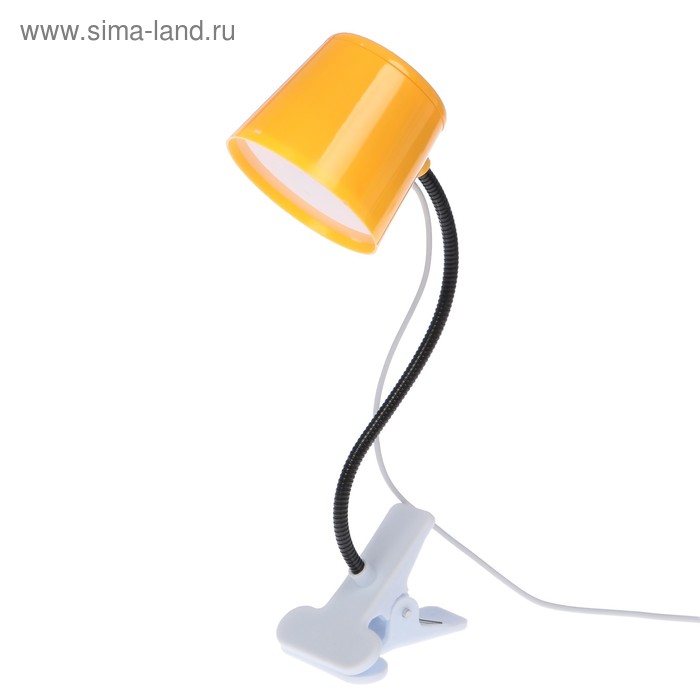 Лампа на прищепке 5xLED "Абажур" USB желтый 6,7x7,7x36 см - Фото 1