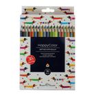 Карандаши 36 цветов BrunoVisconti HAPPYCOLOR, микс из 6 видов - Фото 1