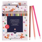 Карандаши 36 цветов BrunoVisconti HAPPYCOLOR, микс из 6 видов - Фото 2