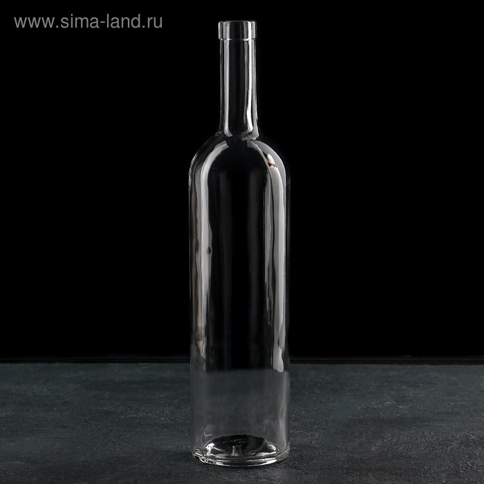 Бутылка стеклянная «Оригинальная», 1 л, h=35 см, цвет прозрачный - Фото 1