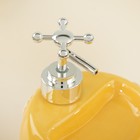 Дозатор для моющего средства с подставкой для губки Доляна «Версаль», 400 мл, цвет жёлтый - Фото 4