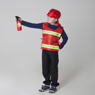 Костюм детский «Пожарный» со светоотражающими полосами, рост 98–128 см: жилет, головной убор - фото 8665709