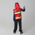 Костюм детский "Пожарный" со светоотражающими полосами: жилет, головной убор, рост 134-146 см - Фото 3