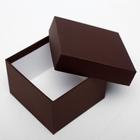 Набор коробок 5в1 "Коричневая ребристая", с тиснением, 12 х 12 х 9 - 6 х 6 х 3 см - Фото 3