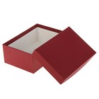 Набор коробок 3 в 1 "Бордовая ребристая", с тиснением, 23 х 16 х 9,5 - 15,5 х 15,5х 5,5 см - Фото 2