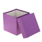 Набор коробок 5в1 "Пурпурный холст", с тиснением, 22,5 х 22,5 х 22,5 - 9,5 х 9,5 х 9,5 см - Фото 2