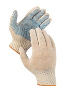 Перчатки рабочие, хб, вязка 7 класс, 3 нити, размер 9, с ПВХ точками, белые - Фото 12