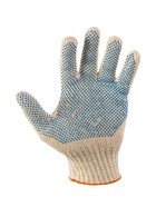 Перчатки рабочие, хб, вязка 7 класс, 3 нити, размер 9, с ПВХ точками, белые - Фото 14