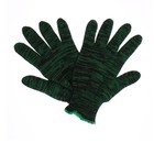 Перчатки рабочие, х/б, вязка 10 класс, 4 нити, размер 9, зелёные, «Двойные» - Фото 3