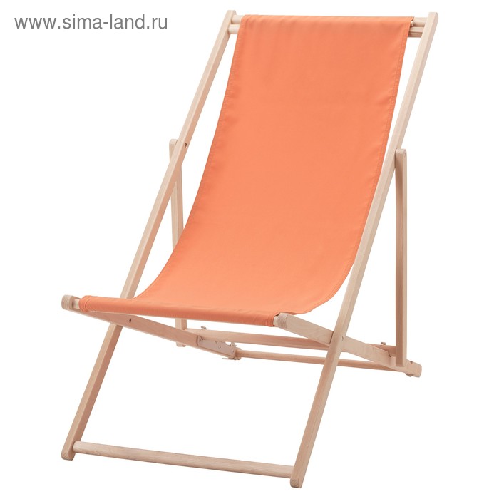 Пляжный стул МЮСИНГСО, нагрузка до 100 кг, бледно-оранжевый - Фото 1