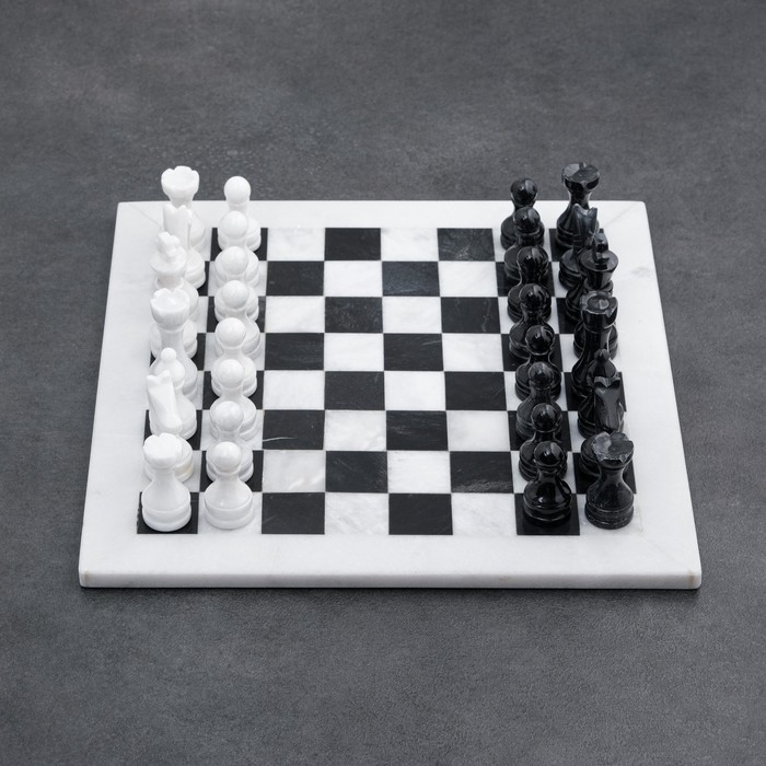 Шахматы «Элит»,темная  доска 30х30 см, оникс - фото 1905468729