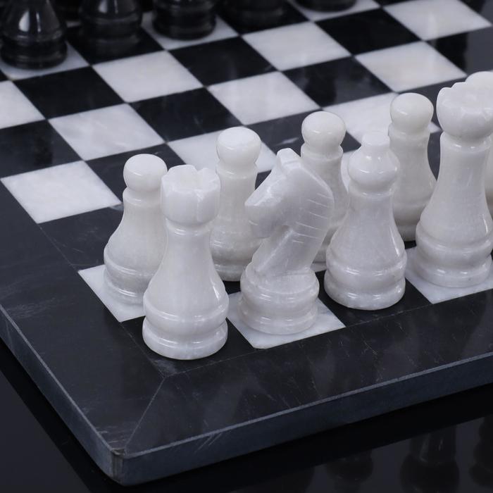 Шахматы «Элит»,темная  доска 30х30 см, оникс - фото 1905468730