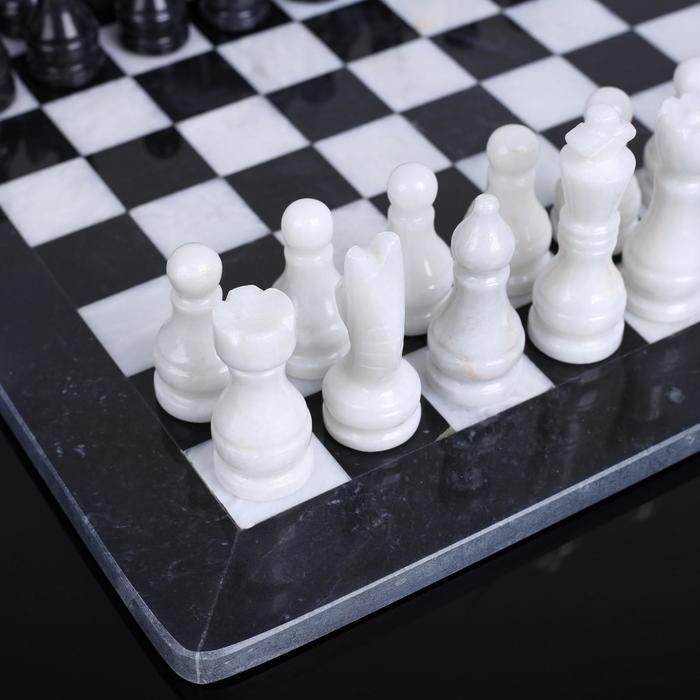 Шахматы «Элит»,темная  доска 30х30 см, оникс - фото 1905468732