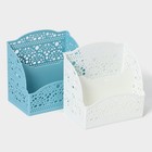 Подставка - органайзер для канцелярии, 2 ячейки, 13.3×8.3×13.2 см, МИКС - Фото 4