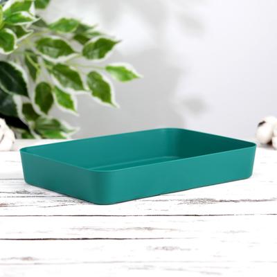 Корзинка пластиковая для хранения «Гладь», 26,5×18,5×4,5 см, цвет МИКС