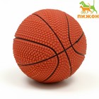 Игрушка пищащая малая "Мяч баскетбольный" 5,5 см, тёмно-коричневая - фото 9315646