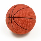 Игрушка пищащая малая "Мяч баскетбольный" 5,5 см, тёмно-коричневая - фото 9315648