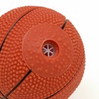 Игрушка пищащая малая "Мяч баскетбольный" 5,5 см, тёмно-коричневая - фото 9315649