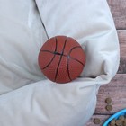 Игрушка пищащая малая "Мяч баскетбольный" 5,5 см, тёмно-коричневая - фото 9315647