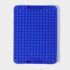 Коврик-антижир Доляна, силикон, 28×21 см, цвет синий - фото 4241572