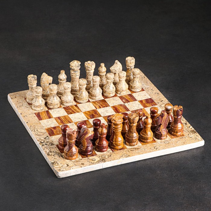 Шахматы «Элит»,  доска 30х30 см, оникс - фото 1905468762