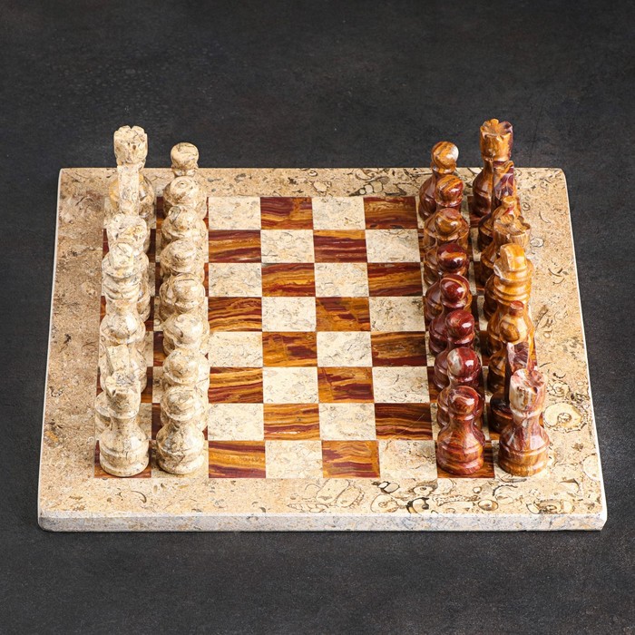 Шахматы «Элит»,  доска 30х30 см, оникс - фото 1905468763