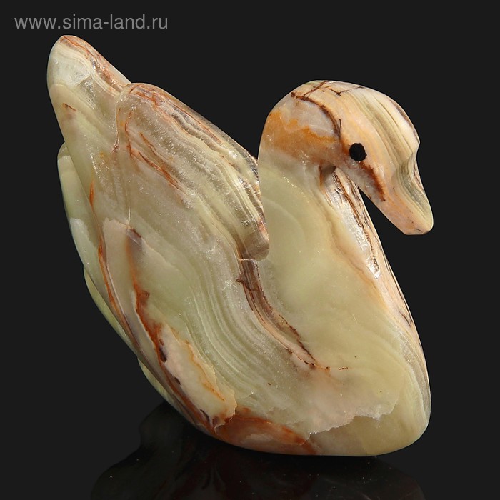 Сувенир «Лебедь», 7,5 см, оникс - Фото 1