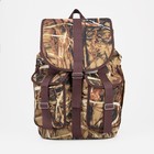 Рюкзак туристический, 55 л, отдел на шнурке, 4 наружных кармана, цвет коричневый/камуфляж - фото 8382753