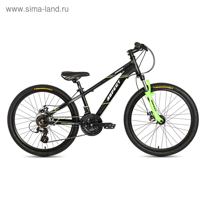 Велосипед 24" ASPECT WINNER, 2018, цвет черно-зеленый - Фото 1
