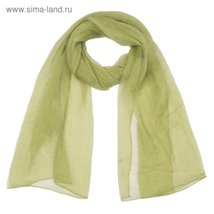 Шарф текстильный S1646_20 цвет зелёный, размер 50х160 - Фото 1