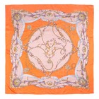 Платок текстильный SF124_217 цвет оранжевый, размер 90х90 - Фото 2