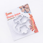 Набор форм для вырезания печенья «Тюльпан, бабочка, цветок, стрекоза», 5 шт, 9×14×1,5 см, цвет хромированный - Фото 3