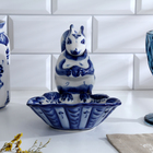 Блюдо фарфор «Орешница. Белочка», 23.5×16 см, гжель - Фото 2